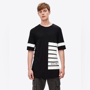 Helmut Lang Black and White Graphic Tee